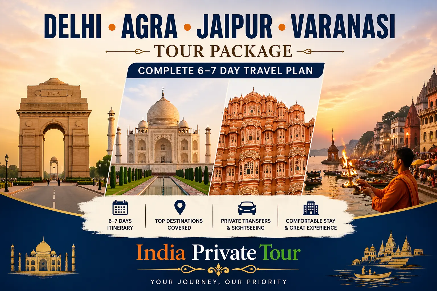 Delhi Agra Jaipur Varanasi Tour Package Itinerary