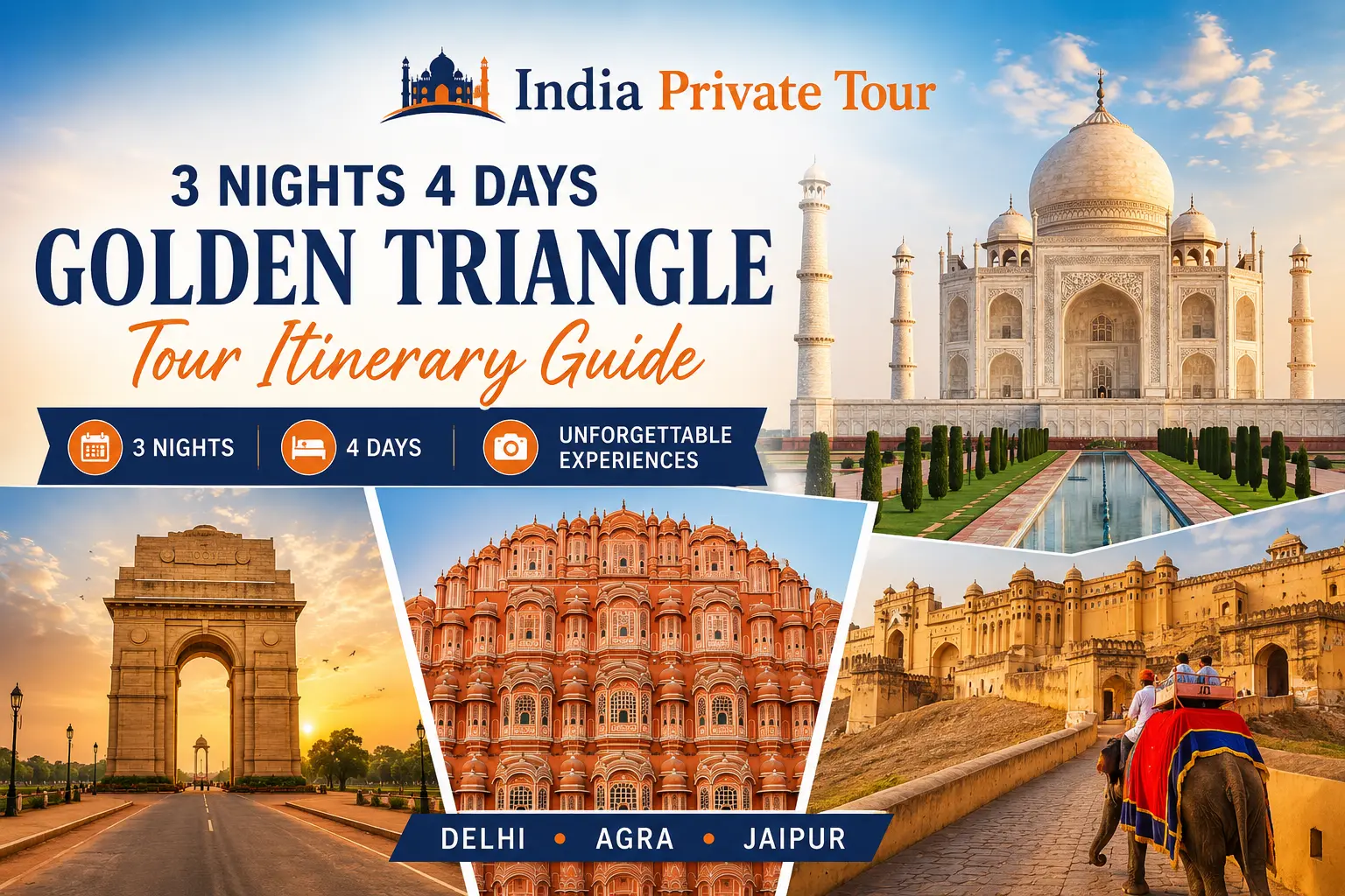 3 nights 4 days golden triangle tour itinerary
