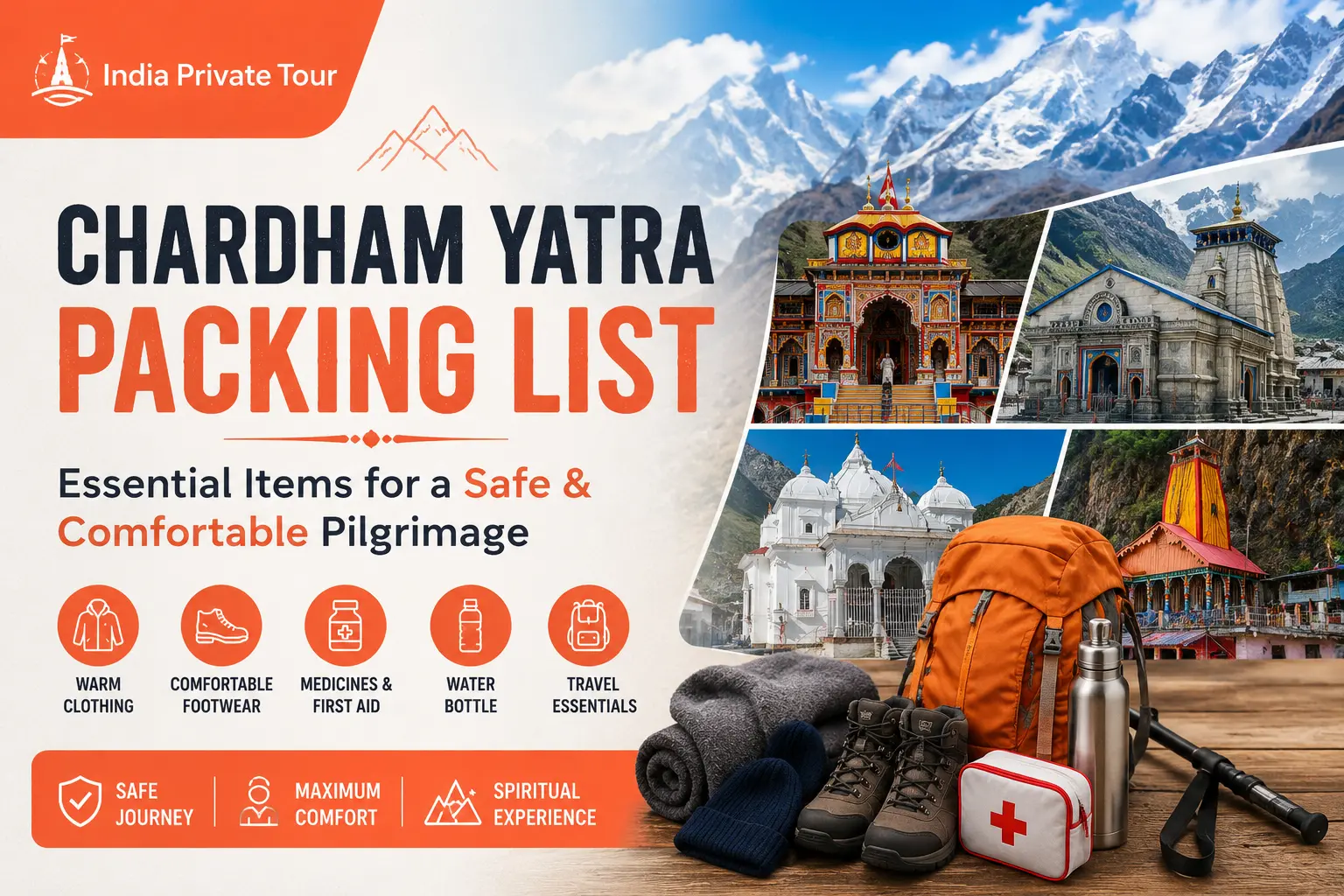 Chardham Yatra Packing List Essential Items for a Safe & Comfortable Pilgrimage Chardham Yatra Packing List Essential Items for a Safe & Comfortable Pilgrimage