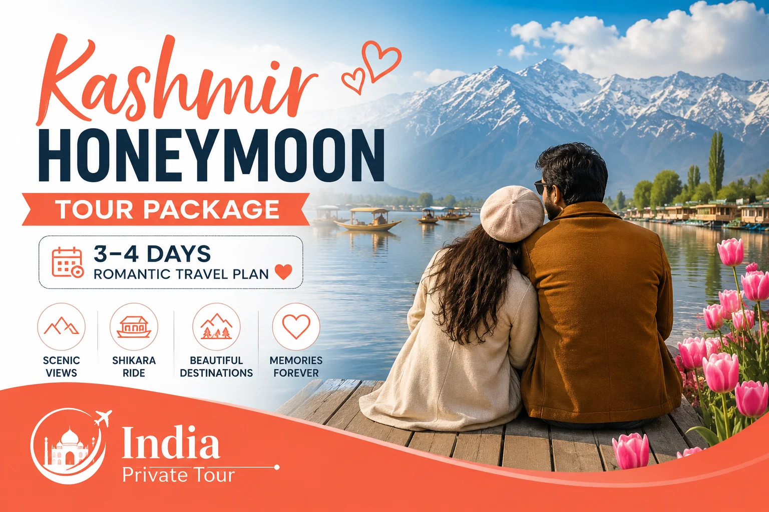 Kashmir Honeymoon Tour Package Itinerary 3–4 Days Romantic