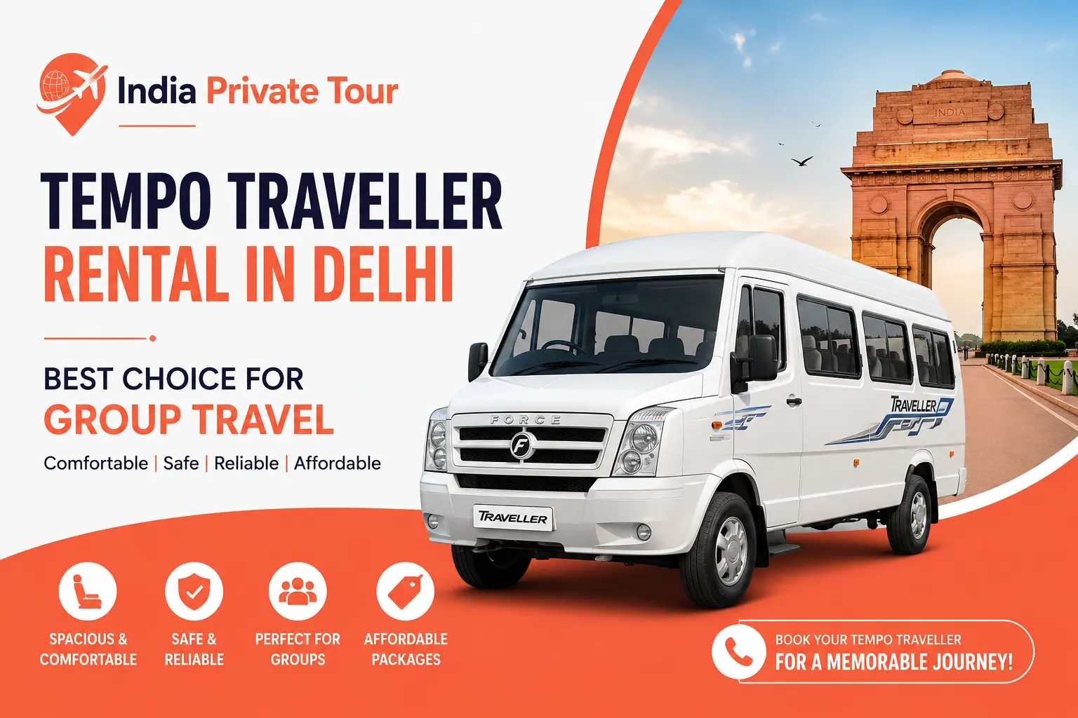 Tempo Traveller Rental in Delhi for Comfortable Group Travel